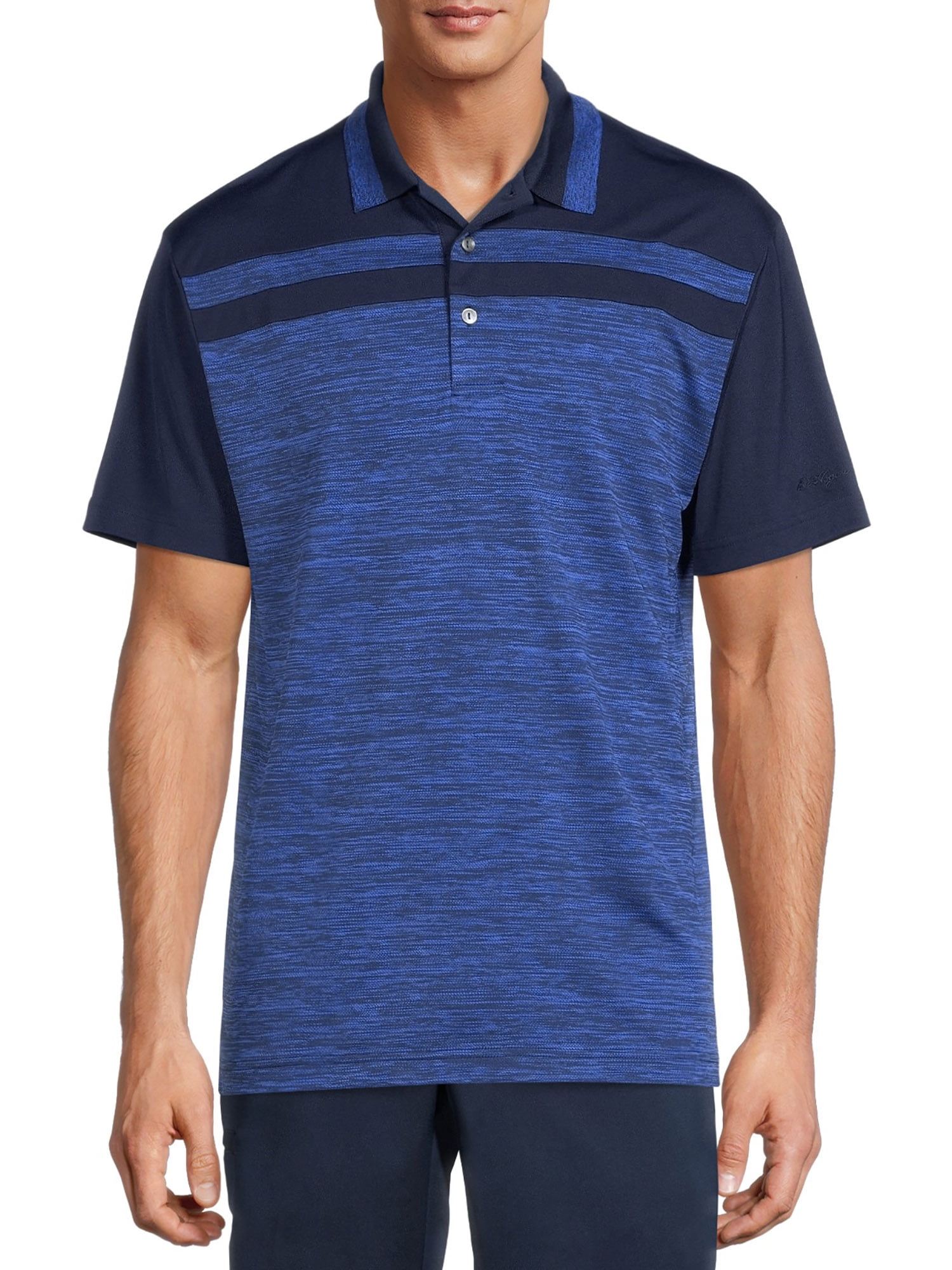 Ben Hogan Men's and Big Men's Performance Colorblocked Golf Polo Shirt ...