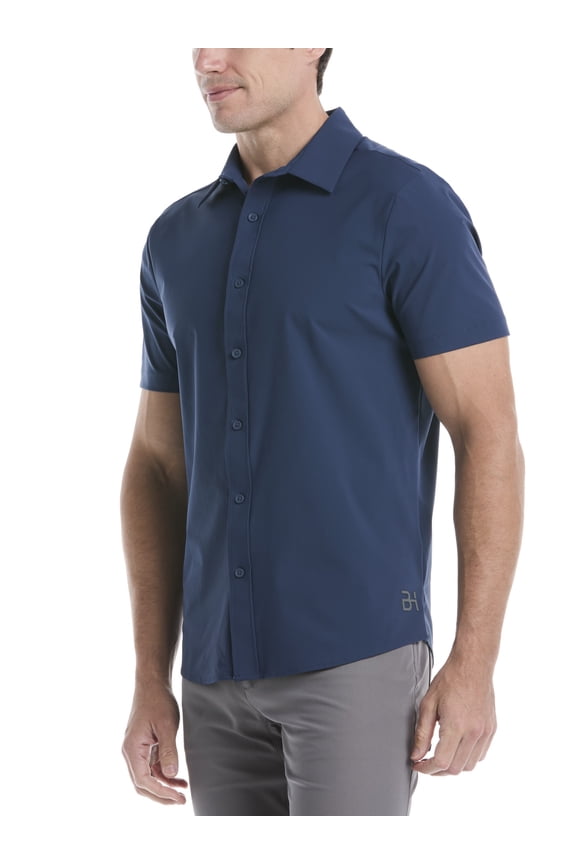 Men's and Big Men's Performance Short Sleeve Button-Down Golf Shirt, Size S-5XL