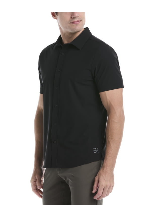 Men's and Big Men's Performance Short Sleeve Button-Down Golf Shirt, Size S-5XL