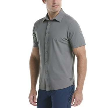 Ben Hogan Men's and Big Men's Performance Short Sleeve Button-Down Golf Shirt, Size S-5XL