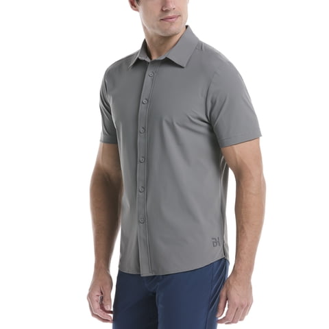 Ben Hogan Men's and Big Men's Performance Short Sleeve Button-Down Golf Shirt, Size S-5XL
