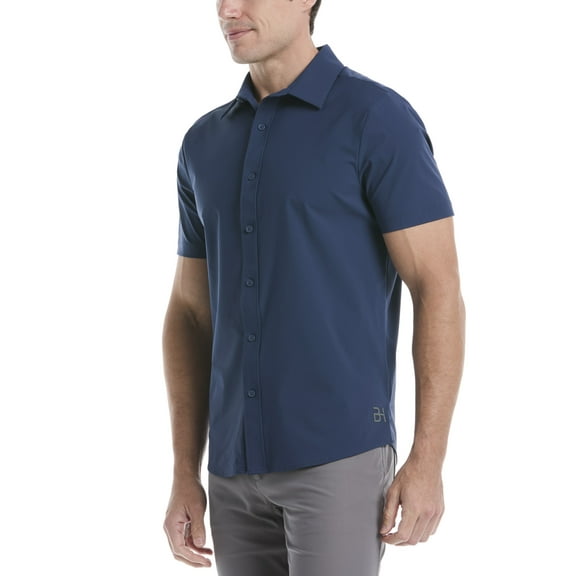 Ben Hogan Men's and Big Men's Performance Short Sleeve Button-Down Golf Shirt, Size S-5XL