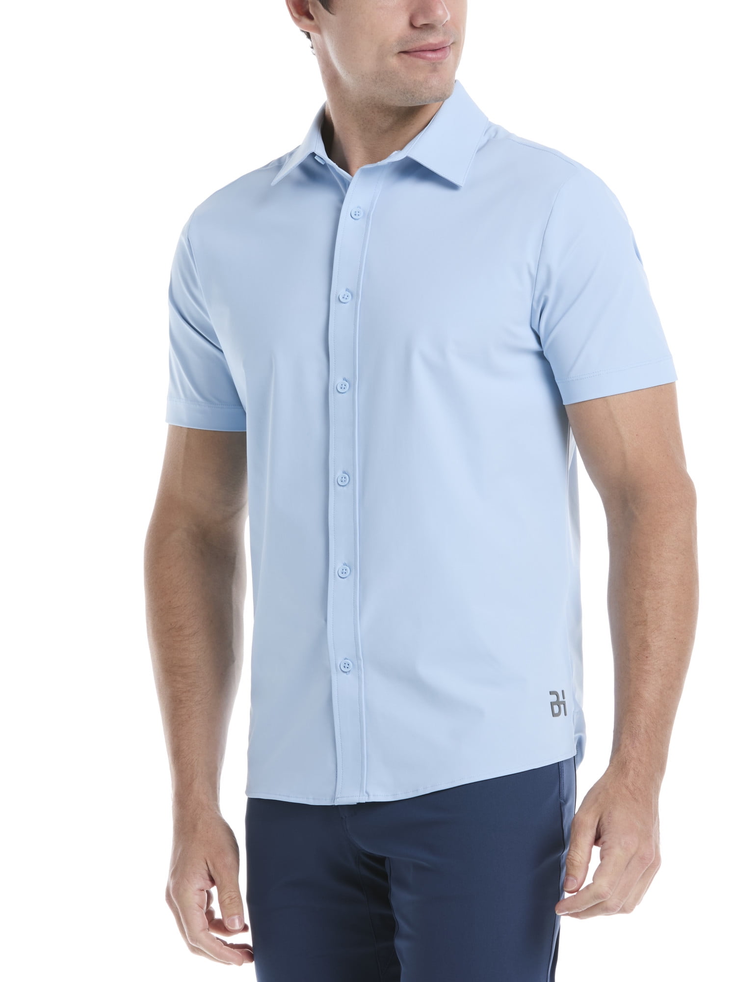 Ben Hogan Men's and Big Men's Performance Short Sleeve Button-Down Golf Shirt, Size S-5XL
