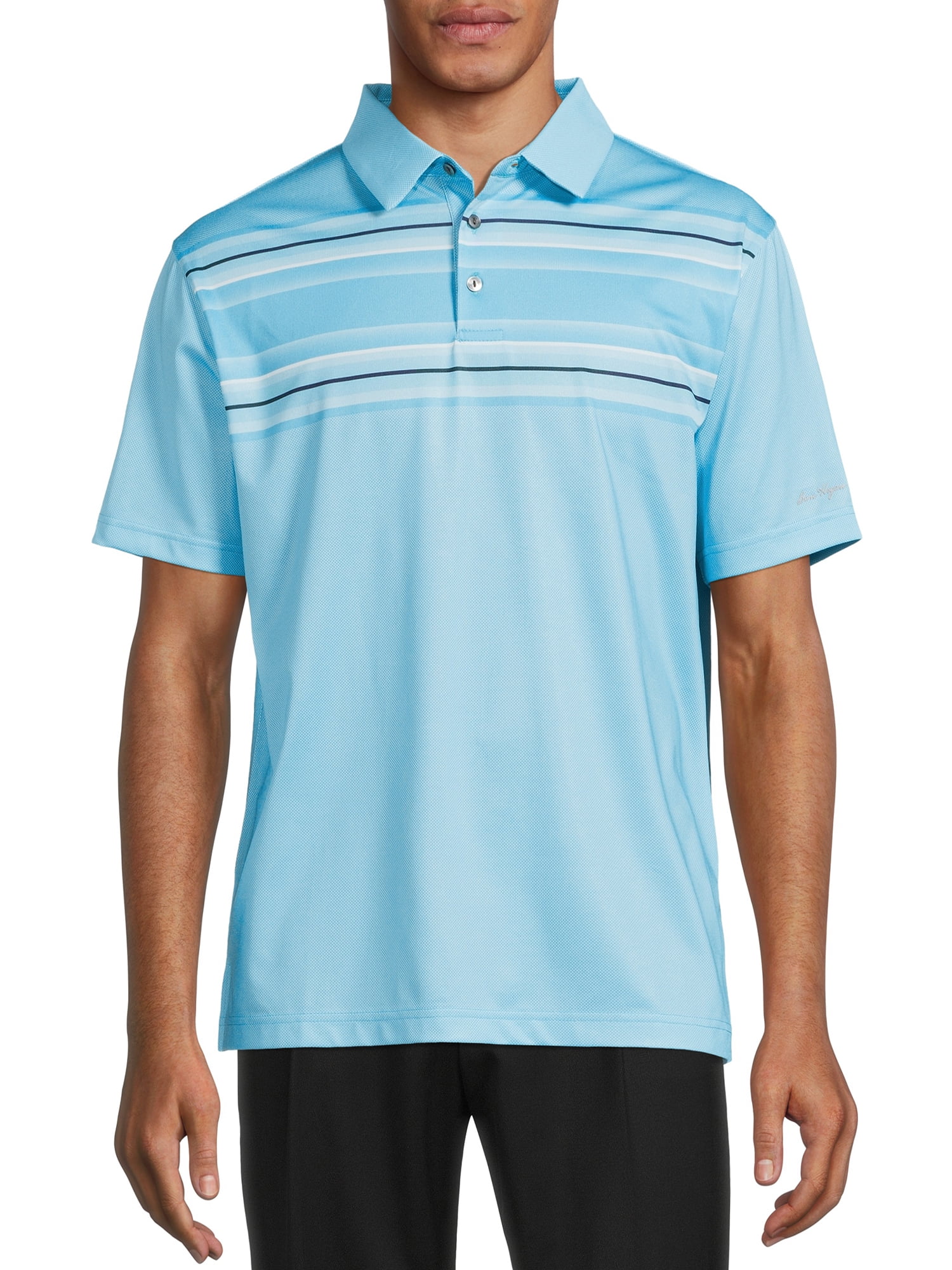 Ben Hogan Men's and Big Men's Performance Short Sleeve Striped Golf ...