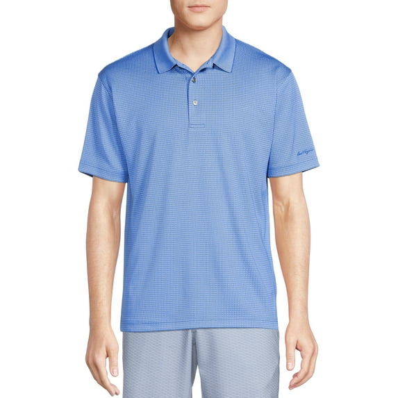 Ben Hogan Men's and Big Men's Performance Short Sleeve Textured Golf Polo Shirt, Up to 5XL