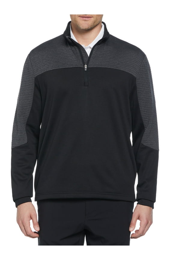 Men’s and Big Men’s Pro Knit Ottoman Quarter Zip Golf Jacket, up to Size 5XL