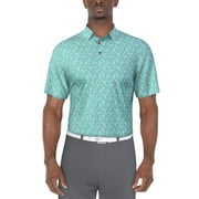 Ben Hogan Men's and Big Men’s Spring Break Drink Print Short Sleeve Golf Polo Shirt, up to Size 5XL