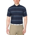thumbnail image 1 of Ben Hogan Men's and Big Men’s Texture Stripe Short Sleeve Golf Polo Shirt, up to Size 5XL, 1 of 5