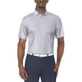 thumbnail image 1 of Ben Hogan Men's and Big Men’s Tonal Fish Print Golf Polo Shirt, up to Size 5XL, 1 of 5