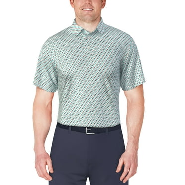 Ben Hogan Men's and Big Men’s Toucan Print Short Sleeve Golf Polo, up to Size 5XL