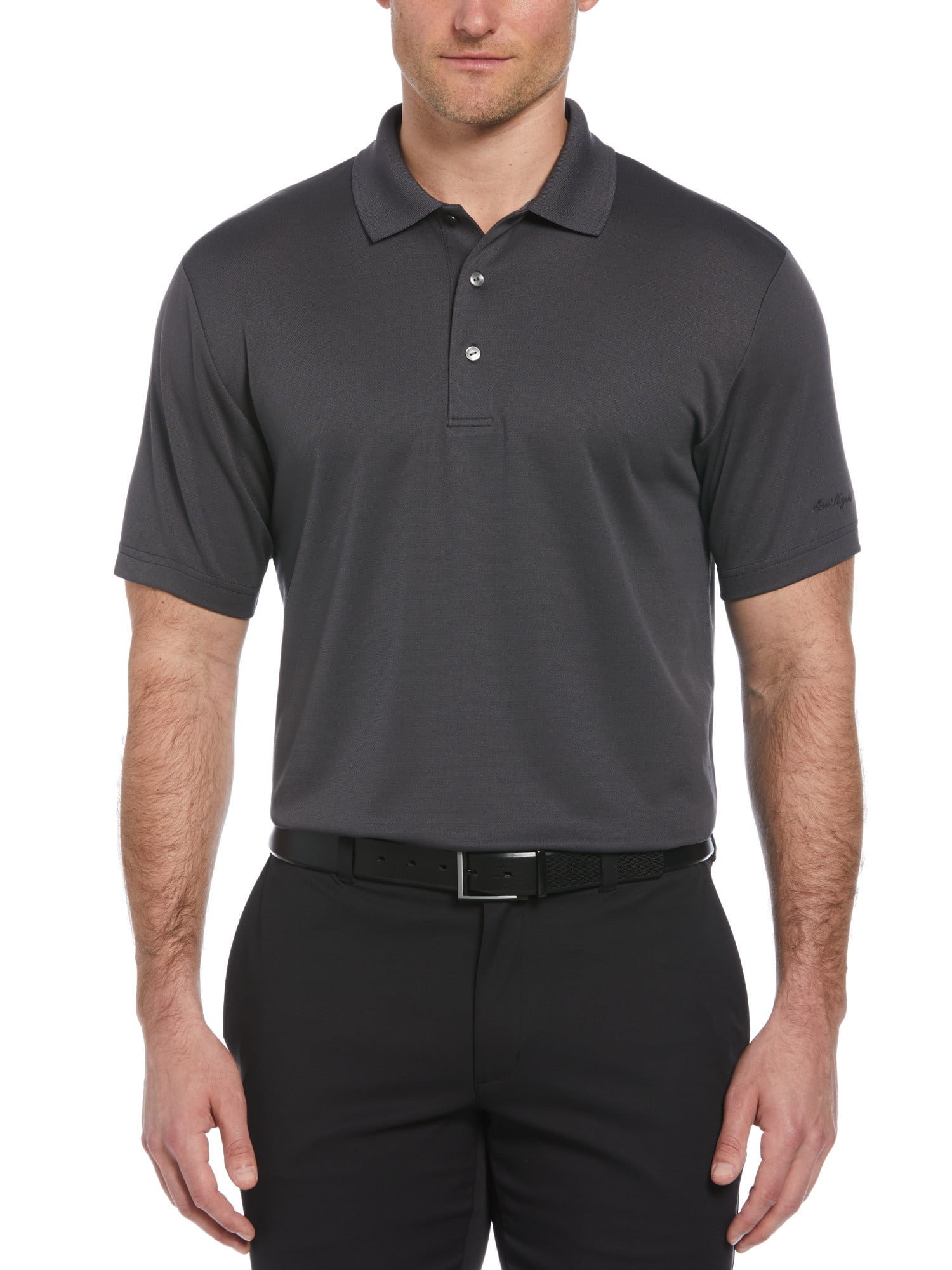 Ben Hogan Men's and Big Men's Performance Easy Care Solid Ventilated Short Sleeve Polo Shirt, up to size 5XL