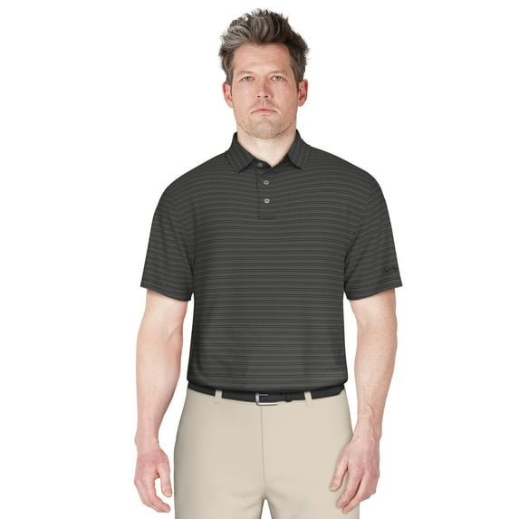 Ben Hogan Men's and Big Men’s Zig Zag Jacquard Golf Polo Shirt, up to Size 5XL