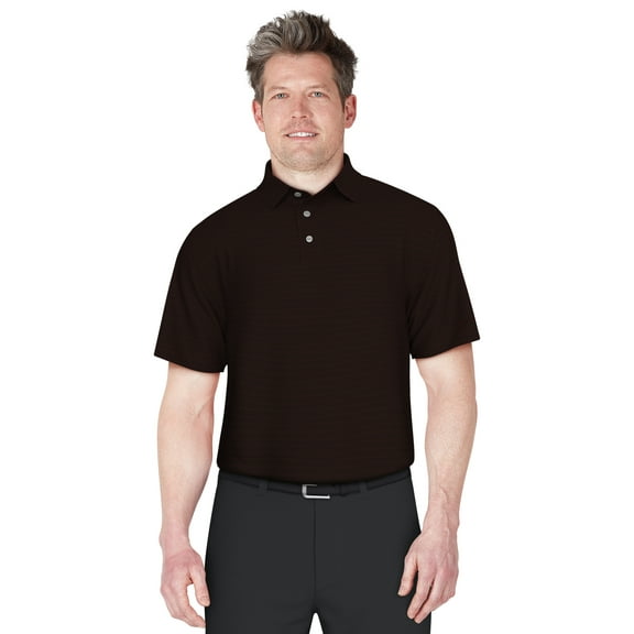 Ben Hogan Men's and Big Men’s Zig Zag Jacquard Golf Polo Shirt, up to Size 5XL