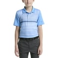 thumbnail image 1 of Ben Hogan Performance Boys Linear Heather Front Panel Print Short Sleeve Golf Polo Shirt, Sizes 4-18, 1 of 12