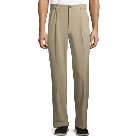 Ben Hogan Performance Men's Active Flex Waistband Four Way Stretch Double Pleat Pant