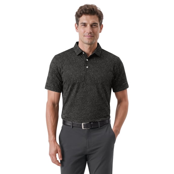 Ben Hogan Performance Men’s & Big Men's All-Over Micro-Confetti Short Sleeve Golf Polo Shirt, Sizes S-4XLT