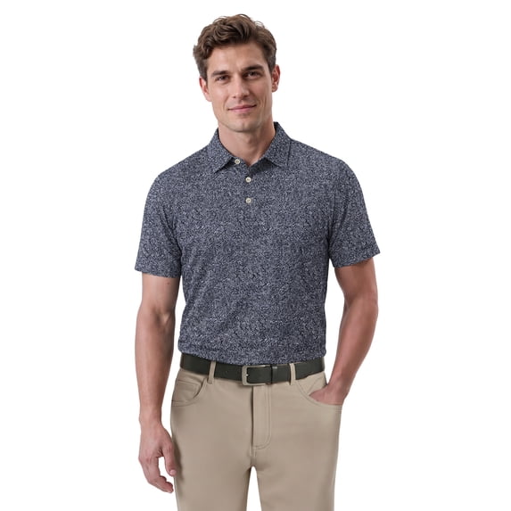 Ben Hogan Performance Men’s & Big Men's All-Over Micro-Confetti Short Sleeve Golf Polo Shirt, Sizes S-4XLT