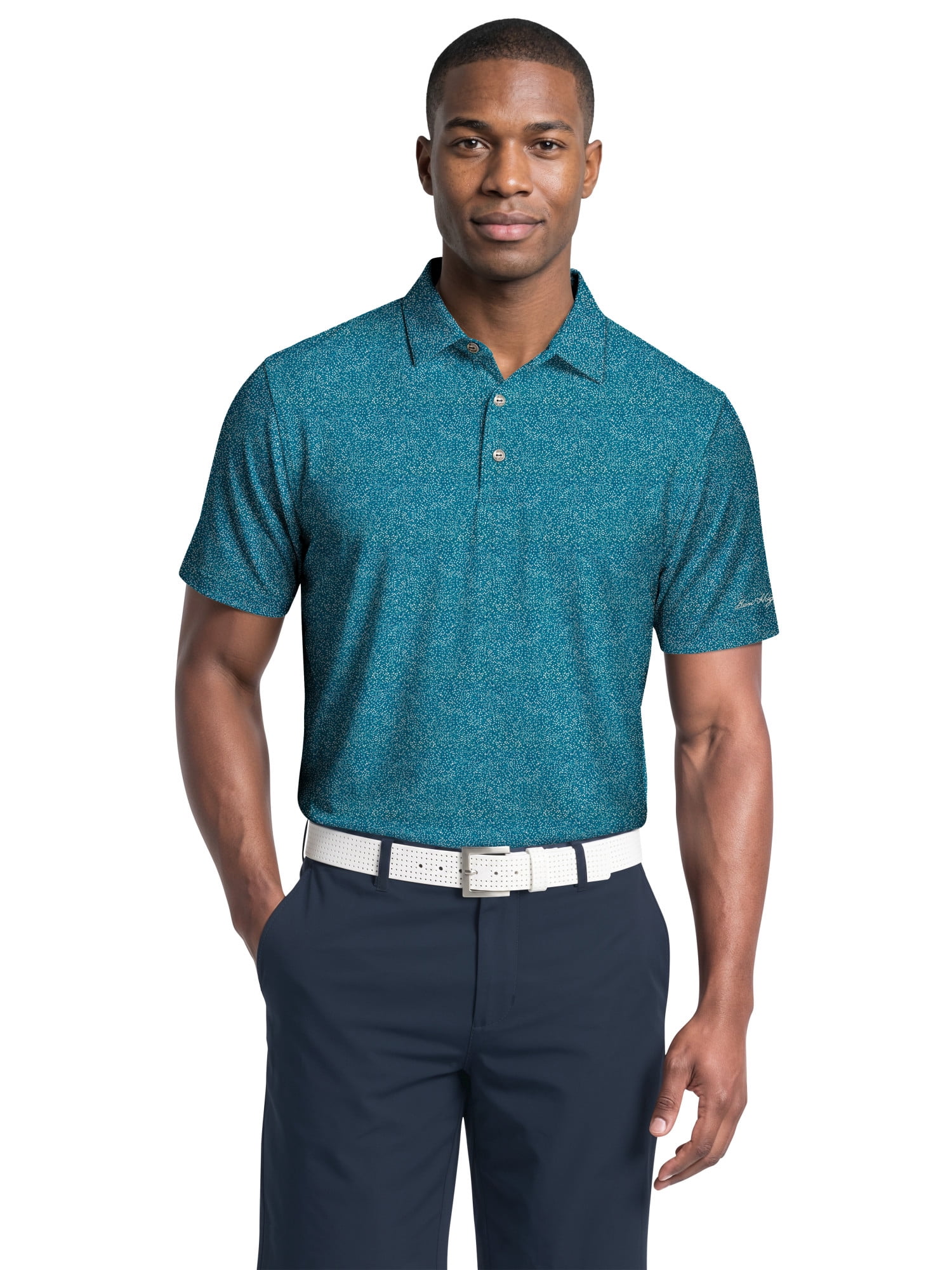 Ben Hogan Performance Men’s & Big Men's All-Over Micro-Confetti Short Sleeve Golf Polo Shirt, Sizes S-4XLT