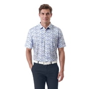 Ben Hogan Performance Men s & Big Mens All-Over Tossed Print Short Sleeve Golf Polo Shirt, Sizes S-4XLT