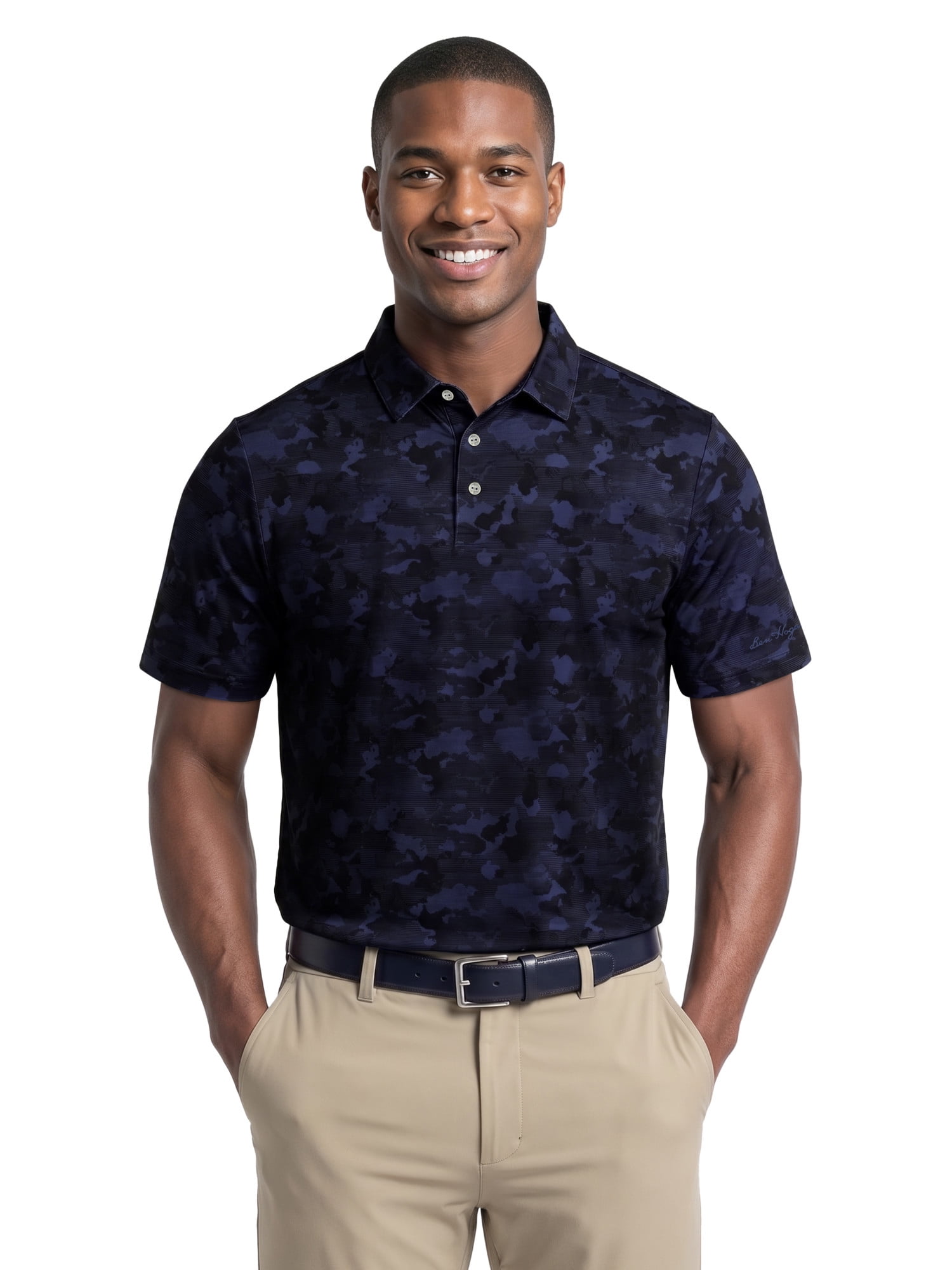 Ben Hogan Performance Men's & Big Men's Camouflage Print Short Sleeve Polo Shirt, Sizes S-4XLT