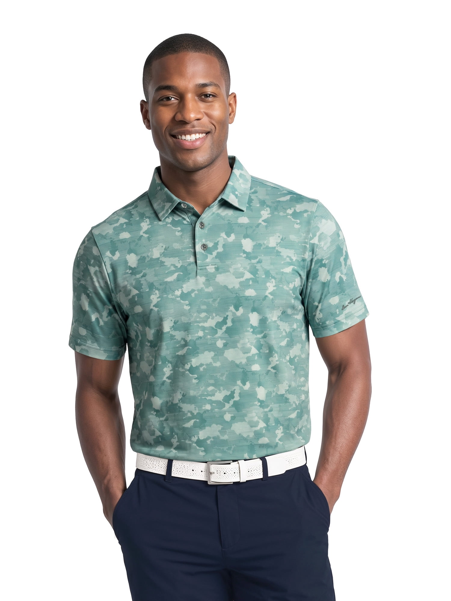 Ben Hogan Performance Men's & Big Men's Camouflage Print Short Sleeve Polo Shirt, Sizes S-4XLT