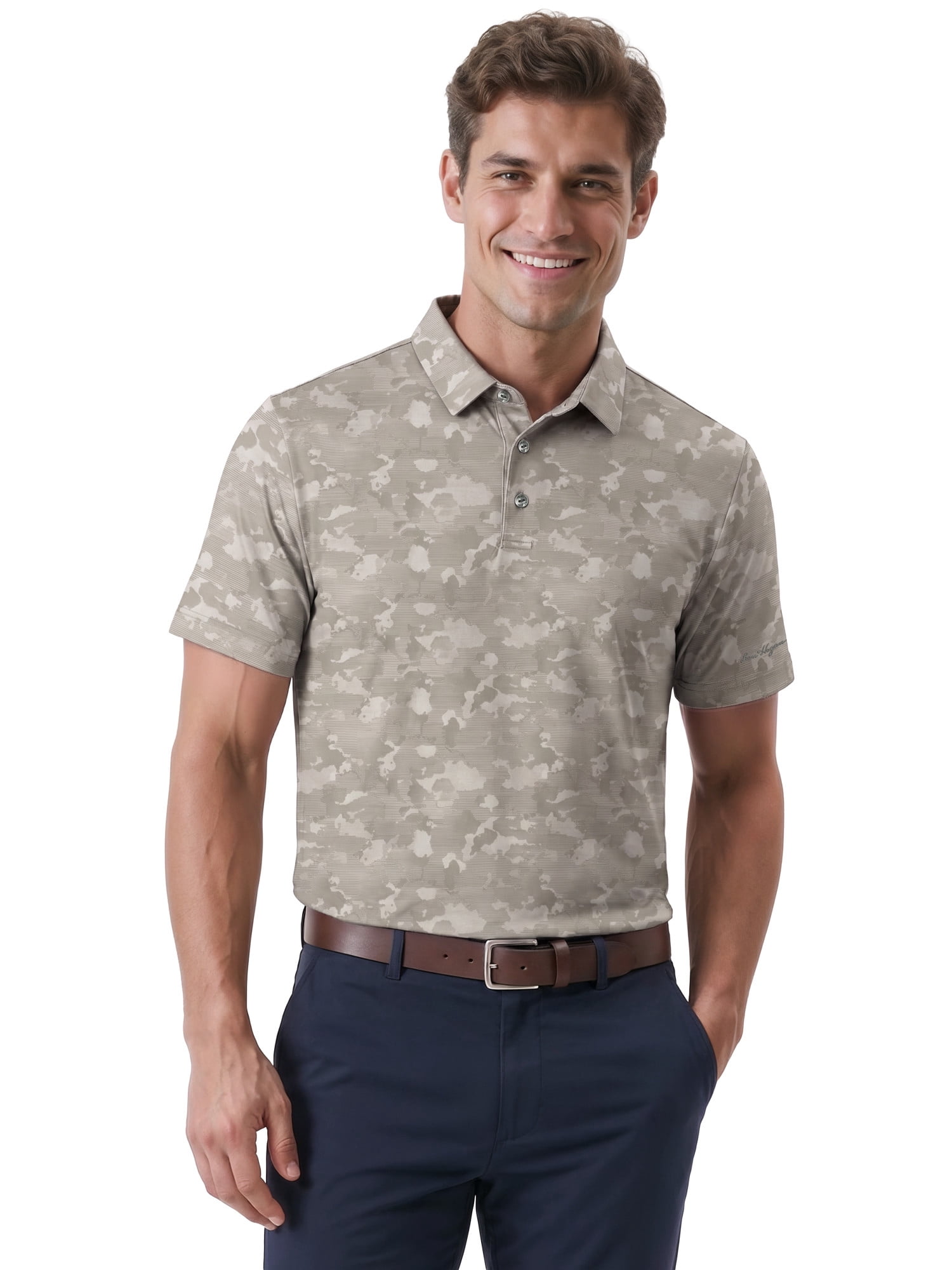 Ben Hogan Performance Men's & Big Men's Camouflage Print Short Sleeve Polo Shirt, Sizes S-4XLT