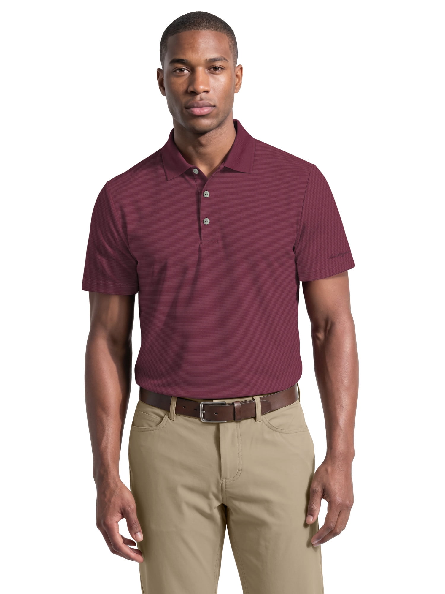 Ben Hogan Men's & Big Men's Performance Solid Polo Shirt with
