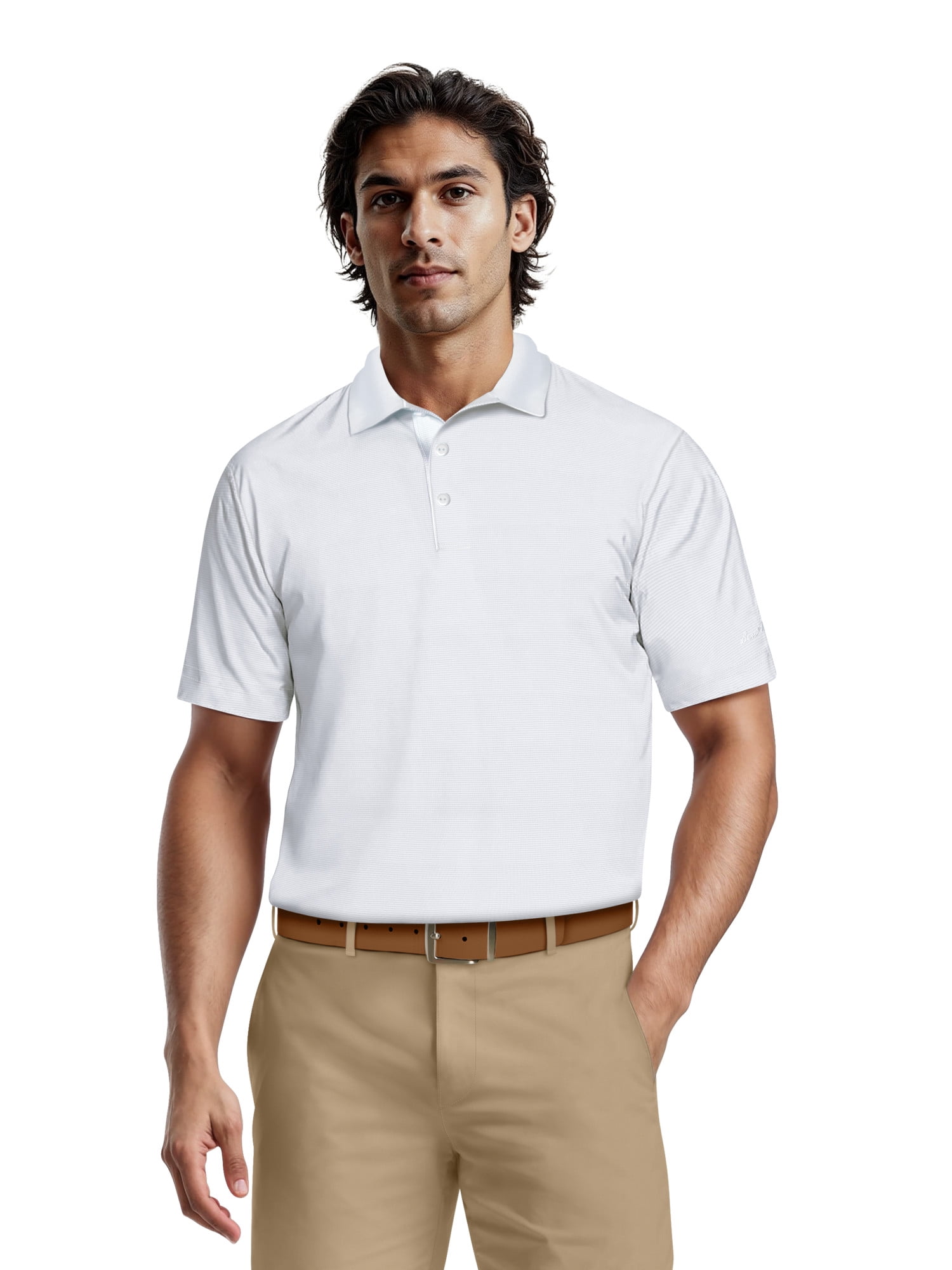 Ben Hogan Performance Men's & Big Men's Easy Care Solid Short Sleeve Golf Polo Shirt, up to 5XL