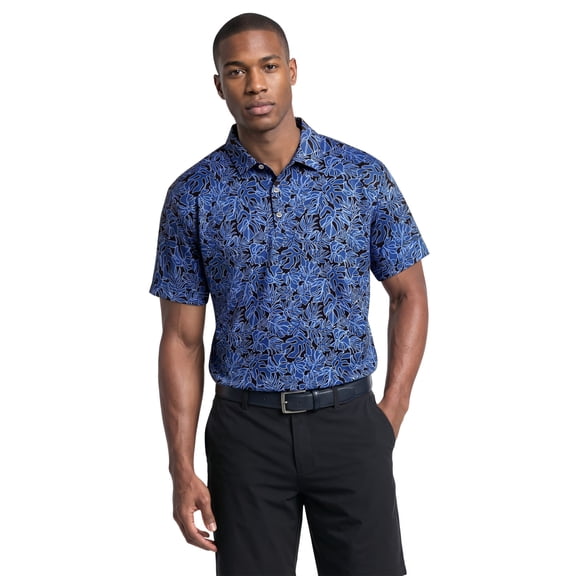 Ben Hogan Performance Men's & Big Men's Tropical Print Short Sleeve Polo Shirt, Sizes S-4XLT
