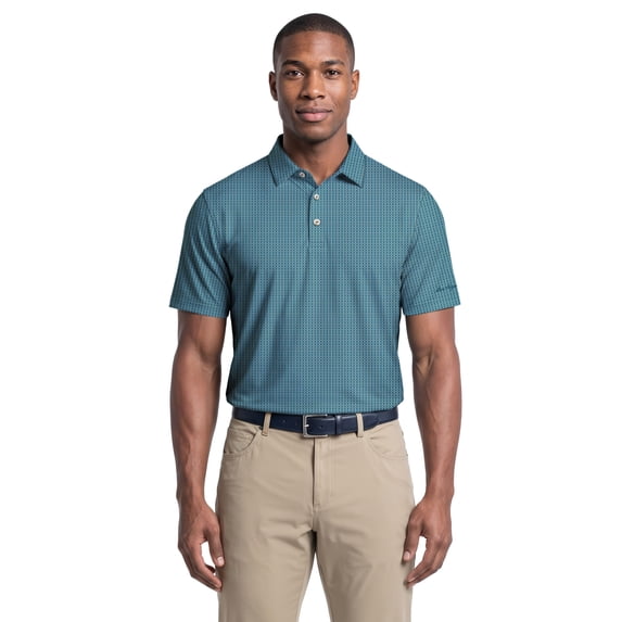 Ben Hogan Performance Men's & Big Men's Two Color Jacquard Short Sleeve Polo Shirt, Sizes S-4XLT