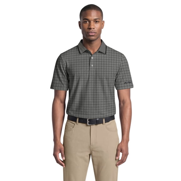 Ben Hogan Performance Men's & Big Men's Windowpane Jacquard Short Sleeve Golf Polo Shirt, Sizes S-4XLT