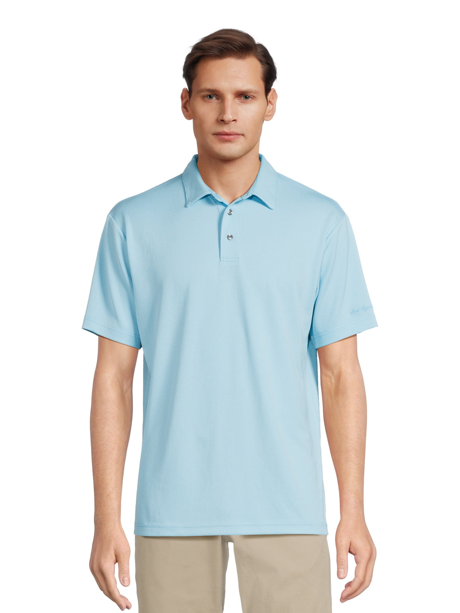 Ben Hogan Performance Men s Mini Gingham Print Golf Polo Shirt