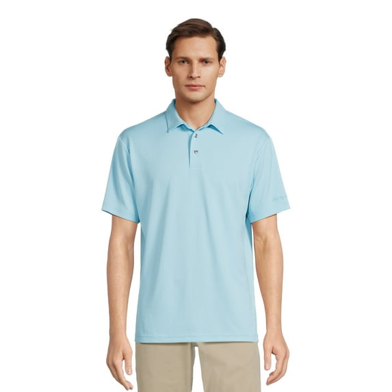 Ben Hogan Performance Men's Mini Gingham and Geo Print Golf Polo Shirt, Sizes S-5XL
