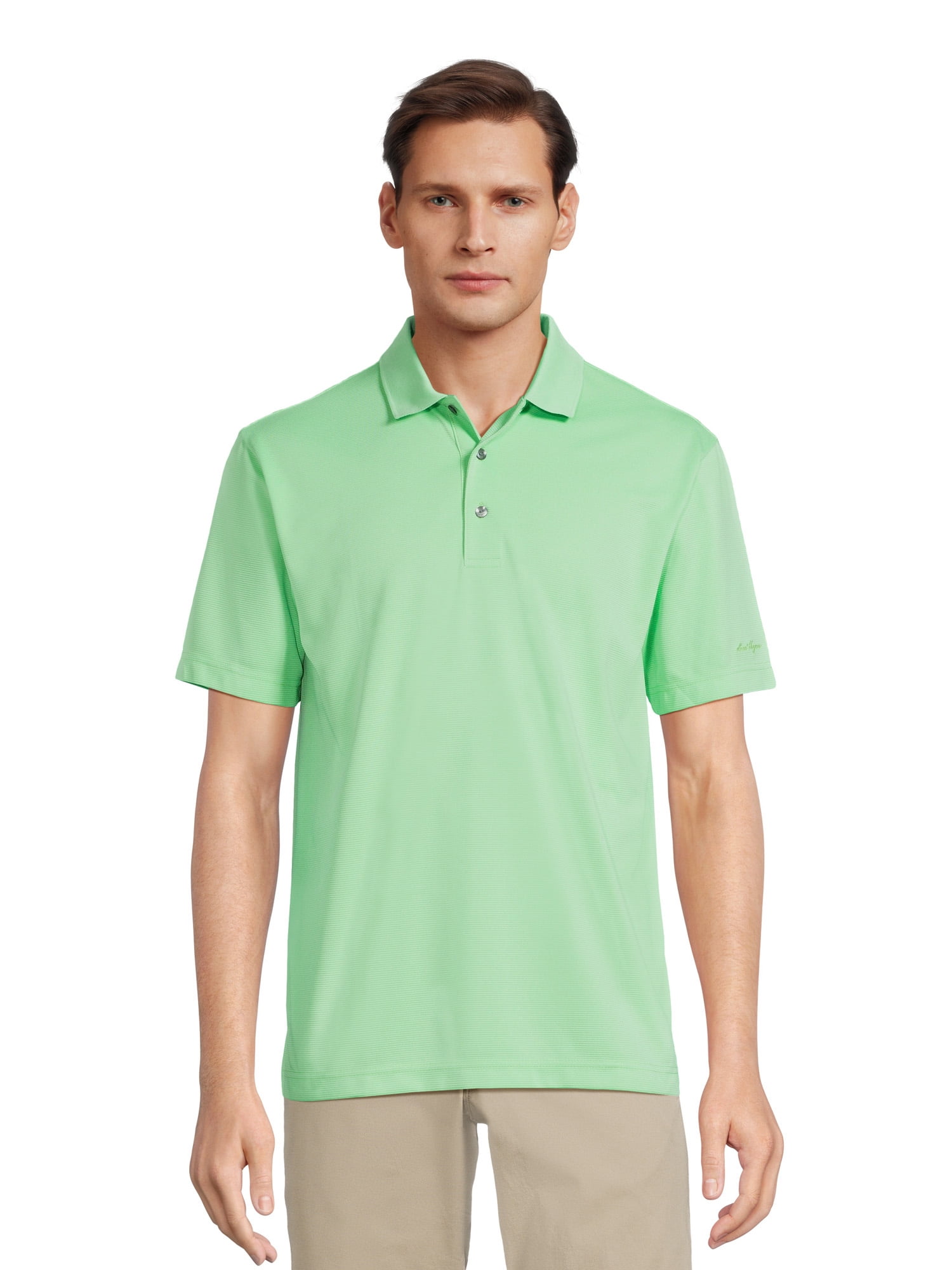 Ben Hogan Performance Men's Solid Ottoman Golf Polo Shirt - Walmart.com