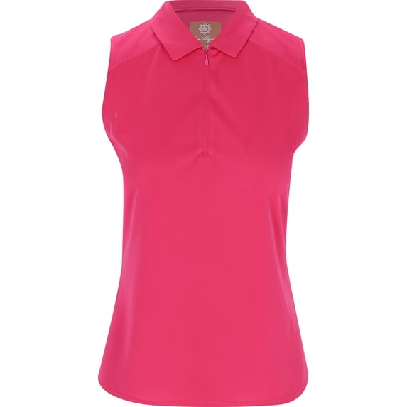 Ben Hogan SL Ventilation Solid Zip Fuchsia Purple Shirt Women XL