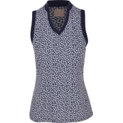 Ben Hogan Sleeveless Essential Floral Peacoat Shirt Women S
