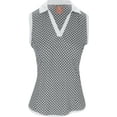 thumbnail image 1 of Ben Hogan Sleeveless Lattice Geo Bright White/Multi Shirt Women M, 1 of 3