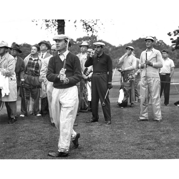 Ben Hogan Takes Practice Shot In New Rochelle History (36 x 24)