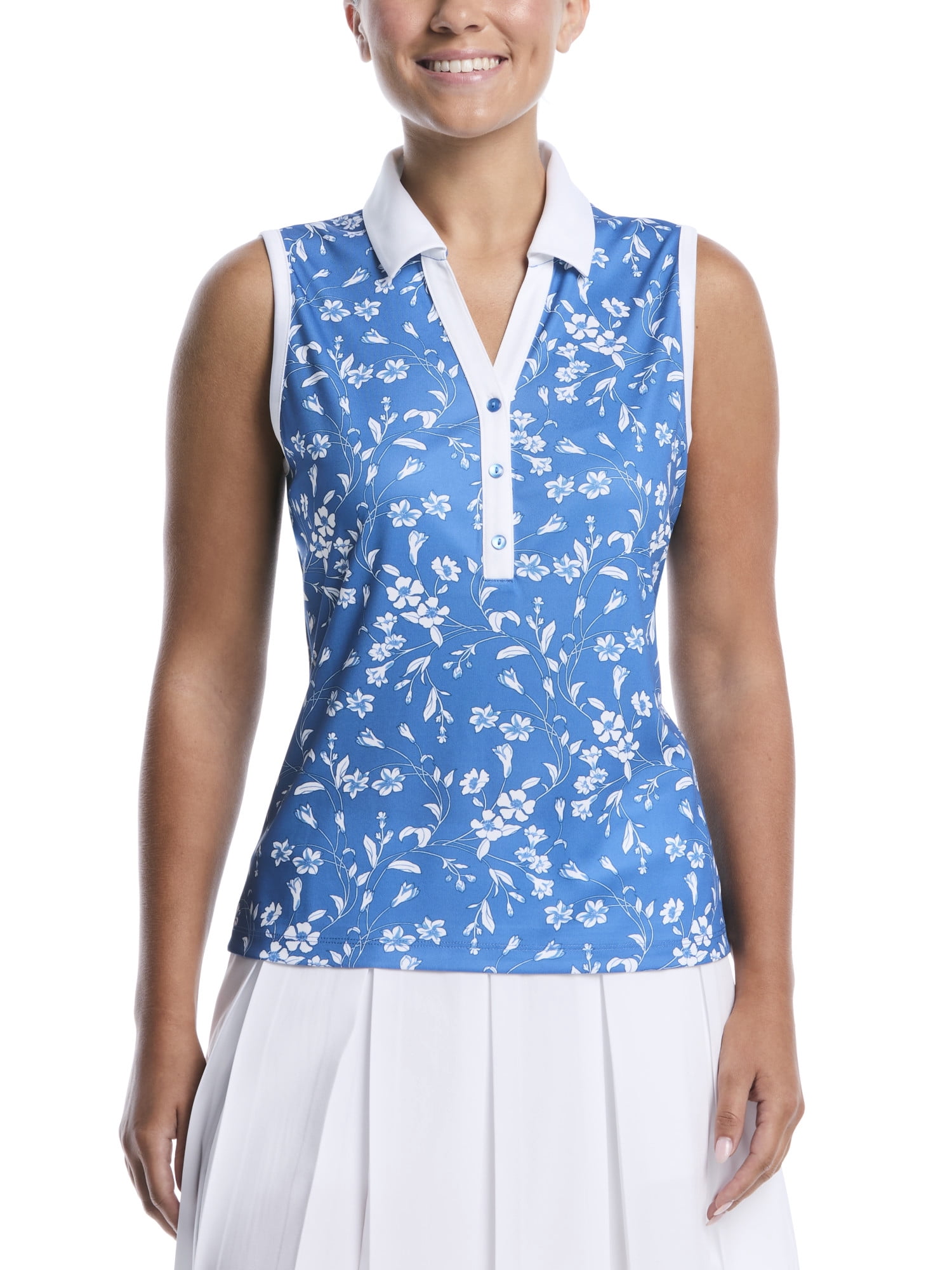 Ben Hogan Women’s Performance Sleeveless Golf Polo Shirt, Sizes XS-XXXL