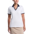 thumbnail image 1 of Ben Hogan Women’s Performance V-Neck Textured Short Sleeve Golf Polo Shirt, Sizes XS-XXXL, 1 of 4
