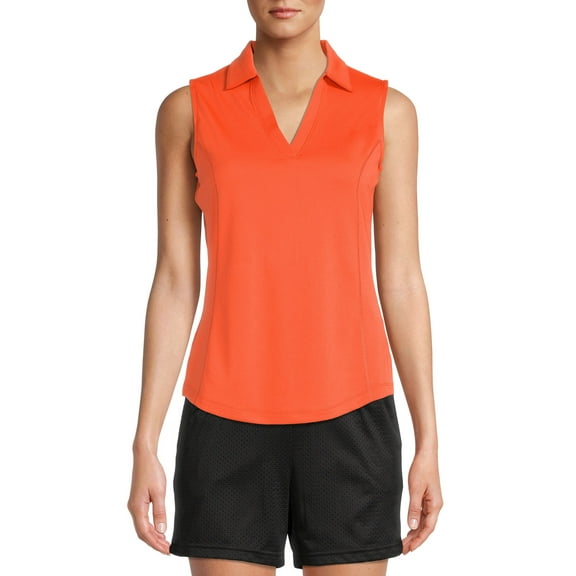 Ben Hogan Women's Sleeveless Performance Polo Shirt with UPF 30, Sizes XS-XXL