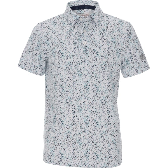 Ben Hogan Youth Confetti Printed Bright White Shirt Junior XL
