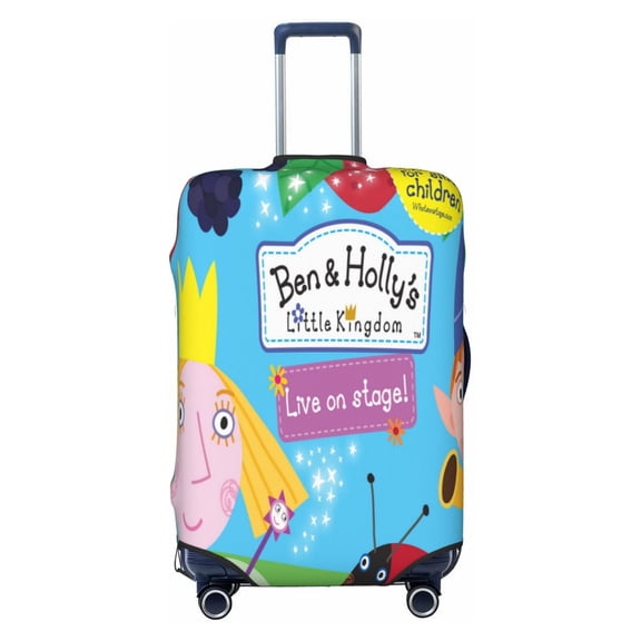 Ben & Holly'S Little Kingdom Luggage Cover Approved Travel Suitcase Protector Elastic Washable Baggage Covers For 22-24 Inch Luggage