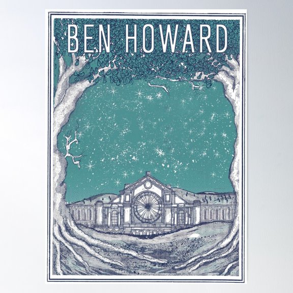 Ben Howard Starry Night Poster Wall Art, Modern Wall Decor For Living Room Bedroom, 12x18 UNFRAMED