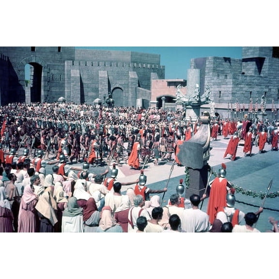 Ben-Hur 24x36 Poster Troop and Crowd Scene in Square