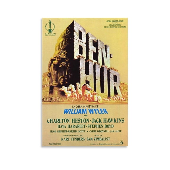 Ben Hur Classic Movie Poster Art Poster Canvas Painting Decor Wall Print Photo Gifts Home Modern Decorative Posters 12x18inch(30x45cm)