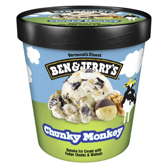 Ben & Jerry's Chunky Monkey Banana Ice Cream Pint, 16 fl oz