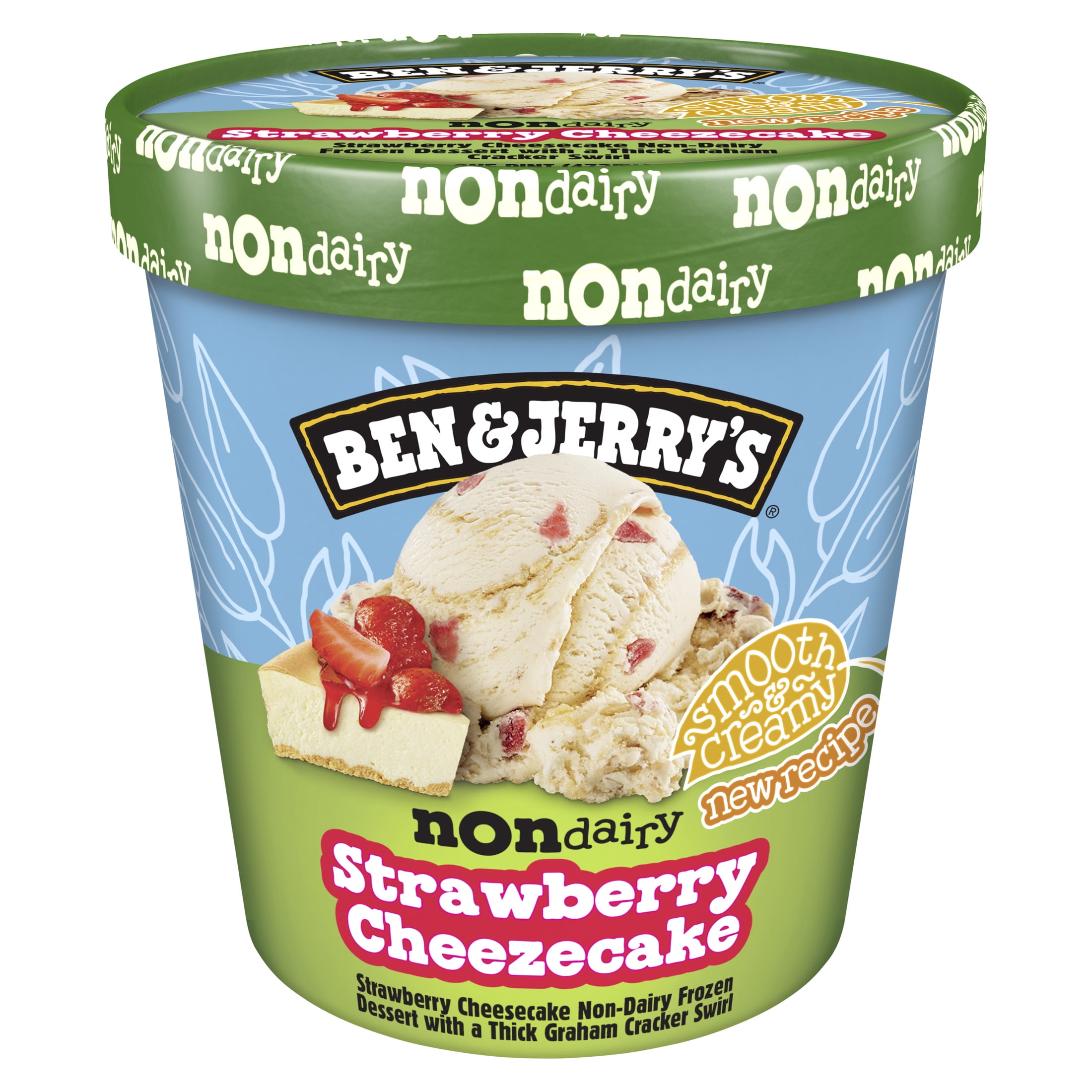 Ben & Jerry's Non-Dairy Strawberry Cheezecake Ice Cream Pint, 16 fl oz