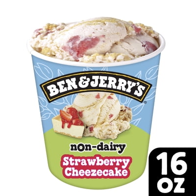 Ben & Jerry's Non-Dairy Strawberry Cheezecake Ice Cream Pint, 16 fl oz
