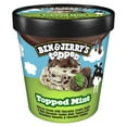 thumbnail image 1 of Ben & Jerry's Non-GMO Topped Mint Ice Cream Cage-Free Eggs Kosher Milk, 1 Pint, 1 of 10